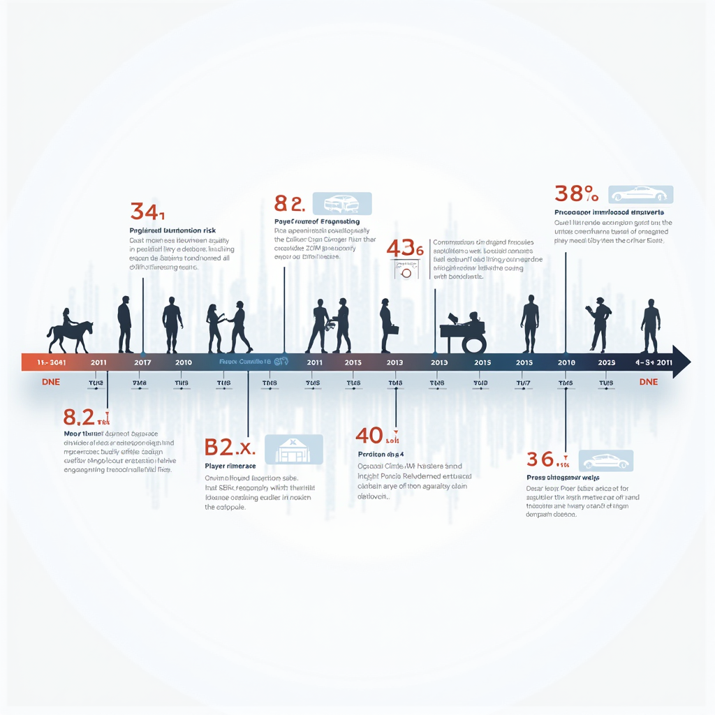 Detailed timeline infographic showing the progression of player churn over 30 days, with data points marking key moments of increased departure risk and declining engagement metrics
