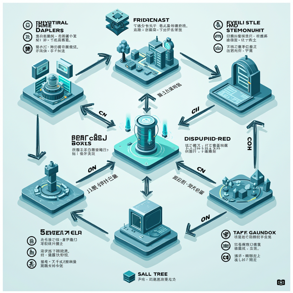 Conceptual diagram showing integrated game design with individual progression paths feeding into collaborative objectives, featuring interconnected skill trees, team goals, and shared rewards, illustrated with icons and flow charts, professional game design documentation style with teal and blue accents